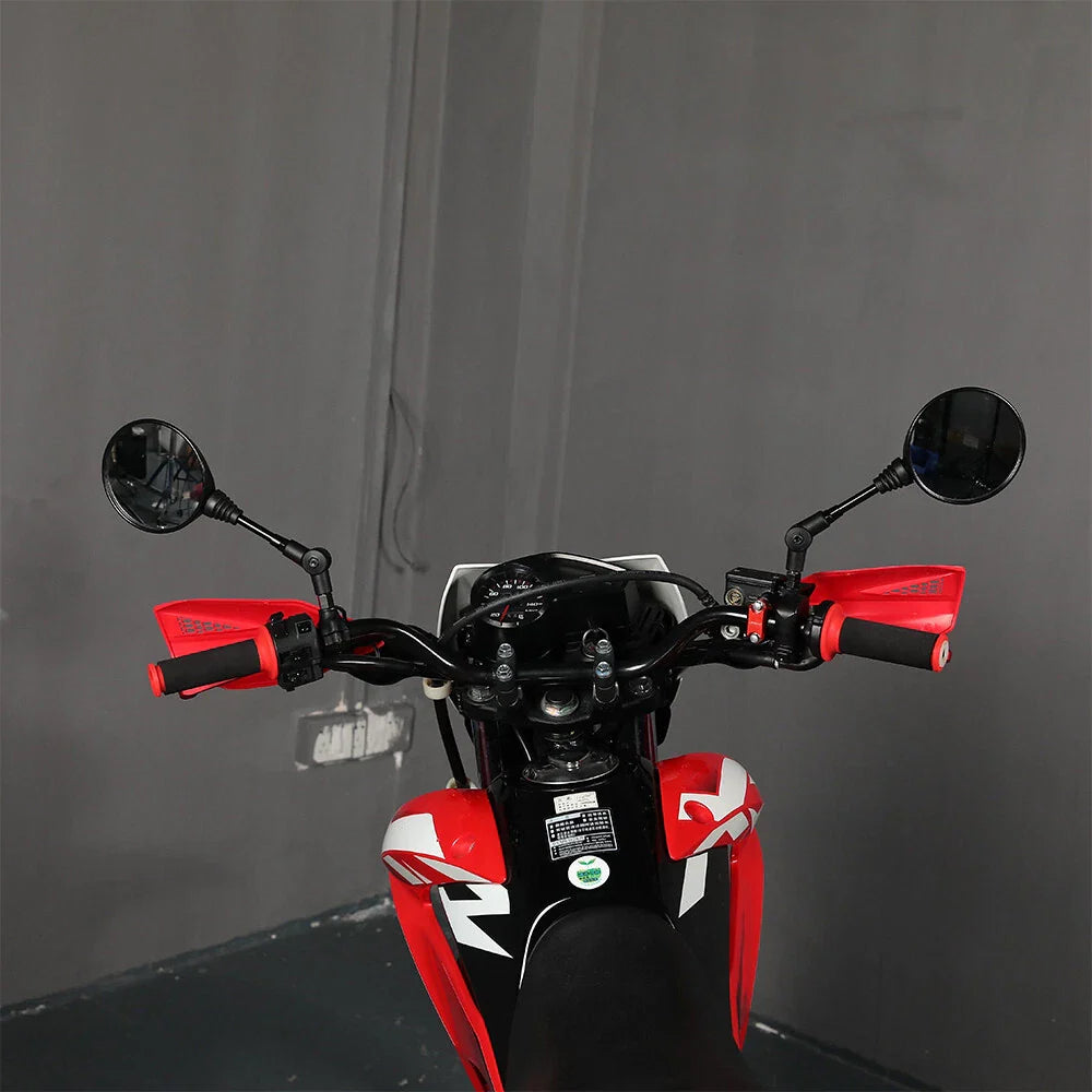 SPIKI CF Touring Mirrors (Pair) | 360 Degree Foldable Rear View Mirrors | Wide View | Universal Fit for Motorcycles