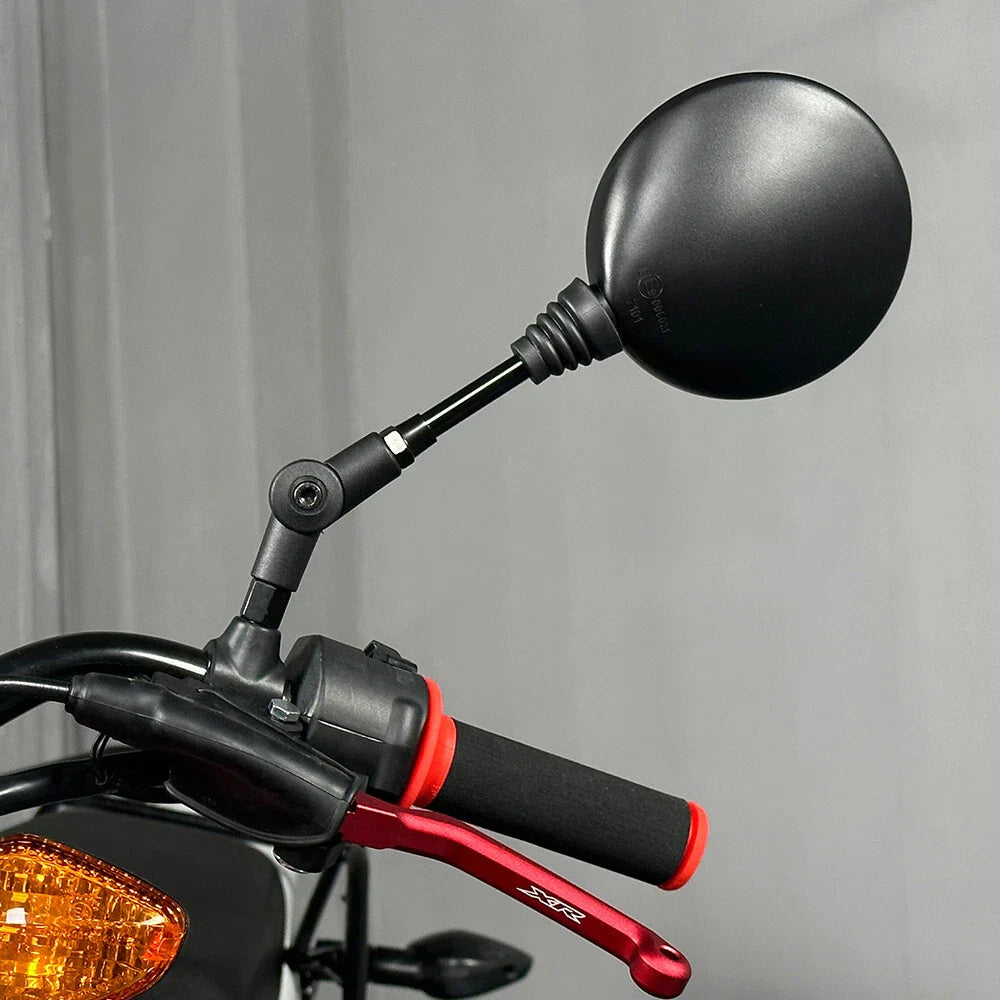 SPIKI CF Touring Mirrors (Pair) | 360 Degree Foldable Rear View Mirrors | Wide View | Universal Fit for Motorcycles