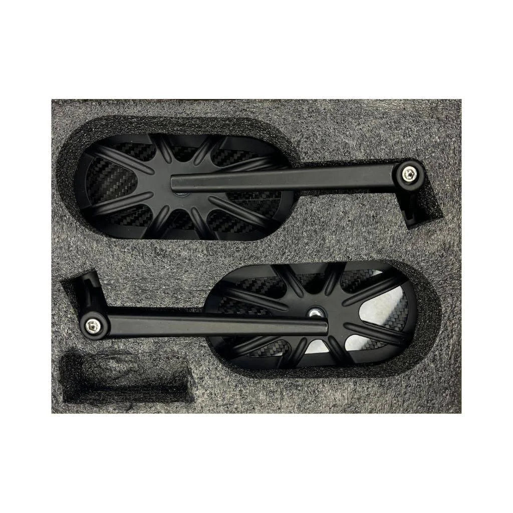 SPIDER INVERTED ALLOY CNC CARBON FIBER OVAL MIRROR