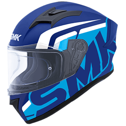 SMK HELMET - Stellar Stage Gloss Blue White (GL551) Helmet - Moto Modz