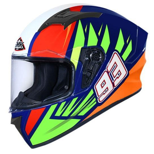 SMK HELMET - Stellar Wings Helmet GLOSS BLUE, YELLOW / RED - Moto Modz