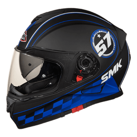 SMK Twister Blade White Blue Helmet - Moto Modz
