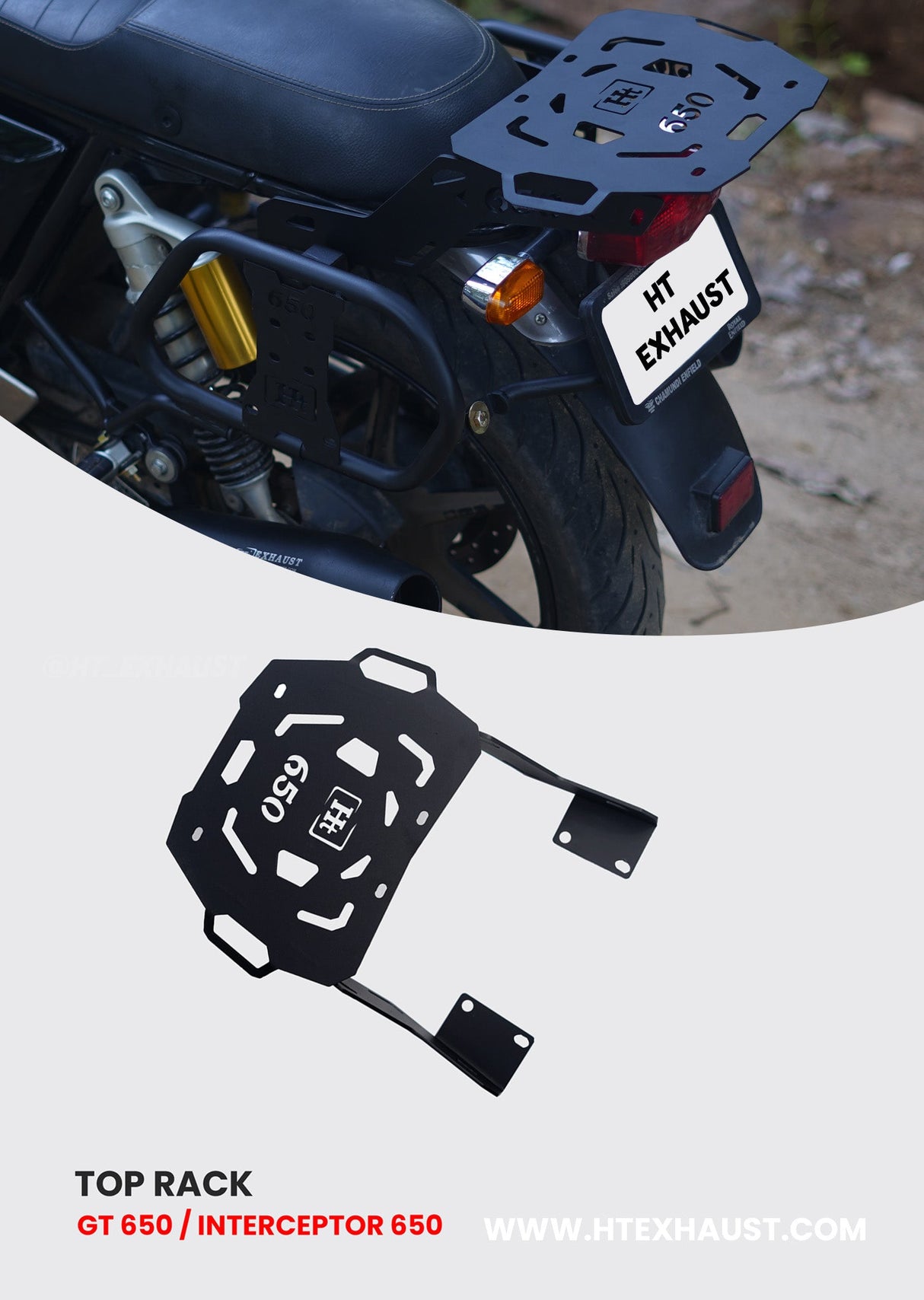 INTERCEPTOR 650 / GT 650 TOP RACK WITH SADDLE STAY - SB 979