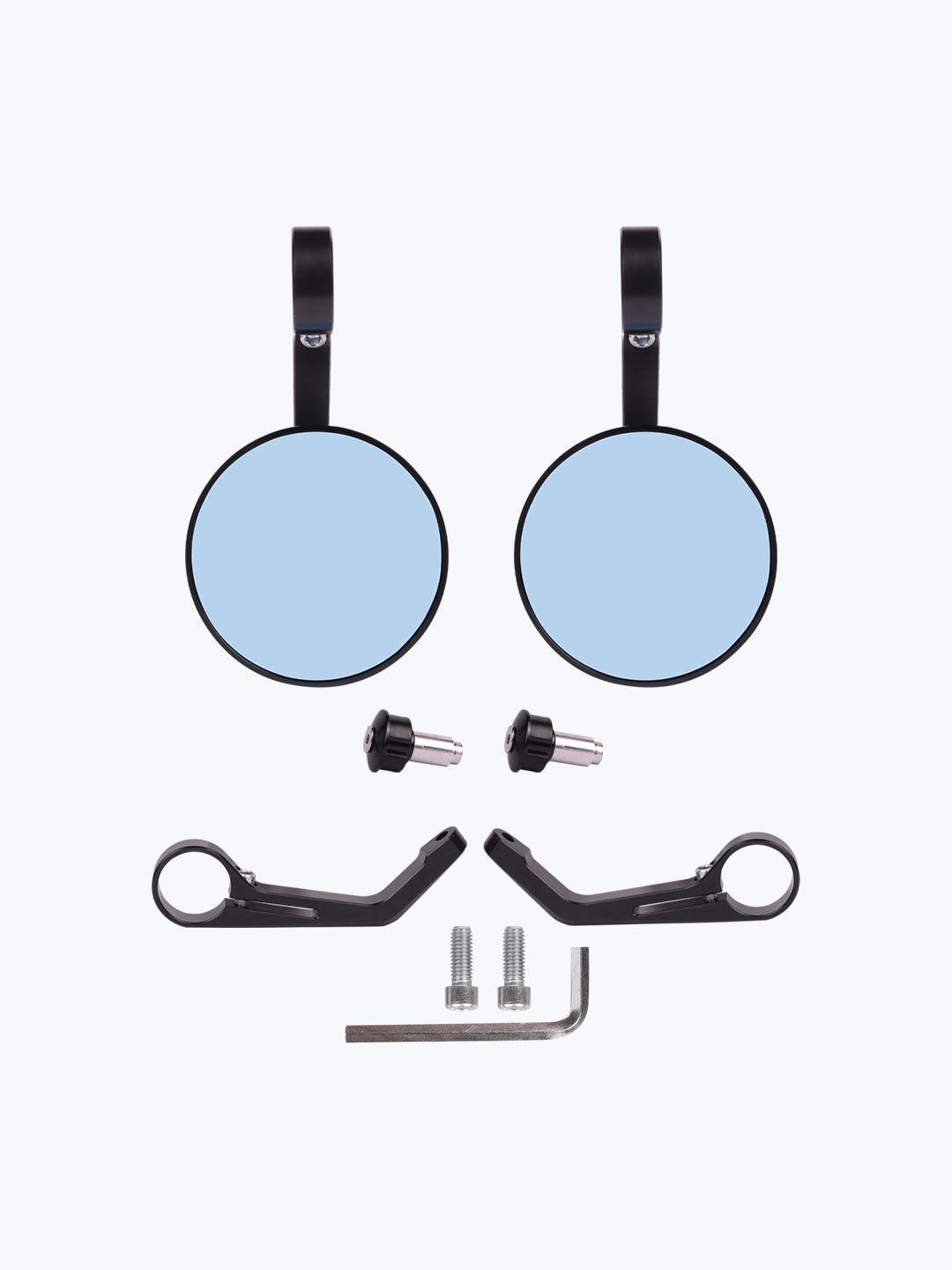 Vista CNC Round GT Mirror Black - Moto Modz