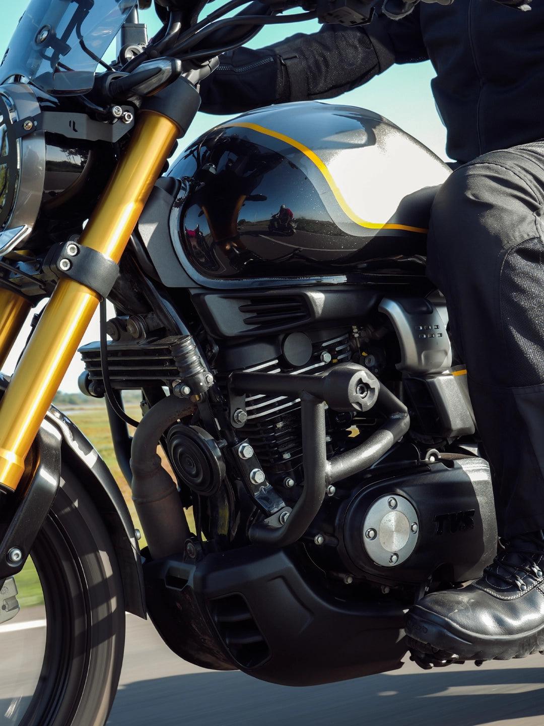 JB TVS Ronin Crashguard With Mat Slider - Moto Modz