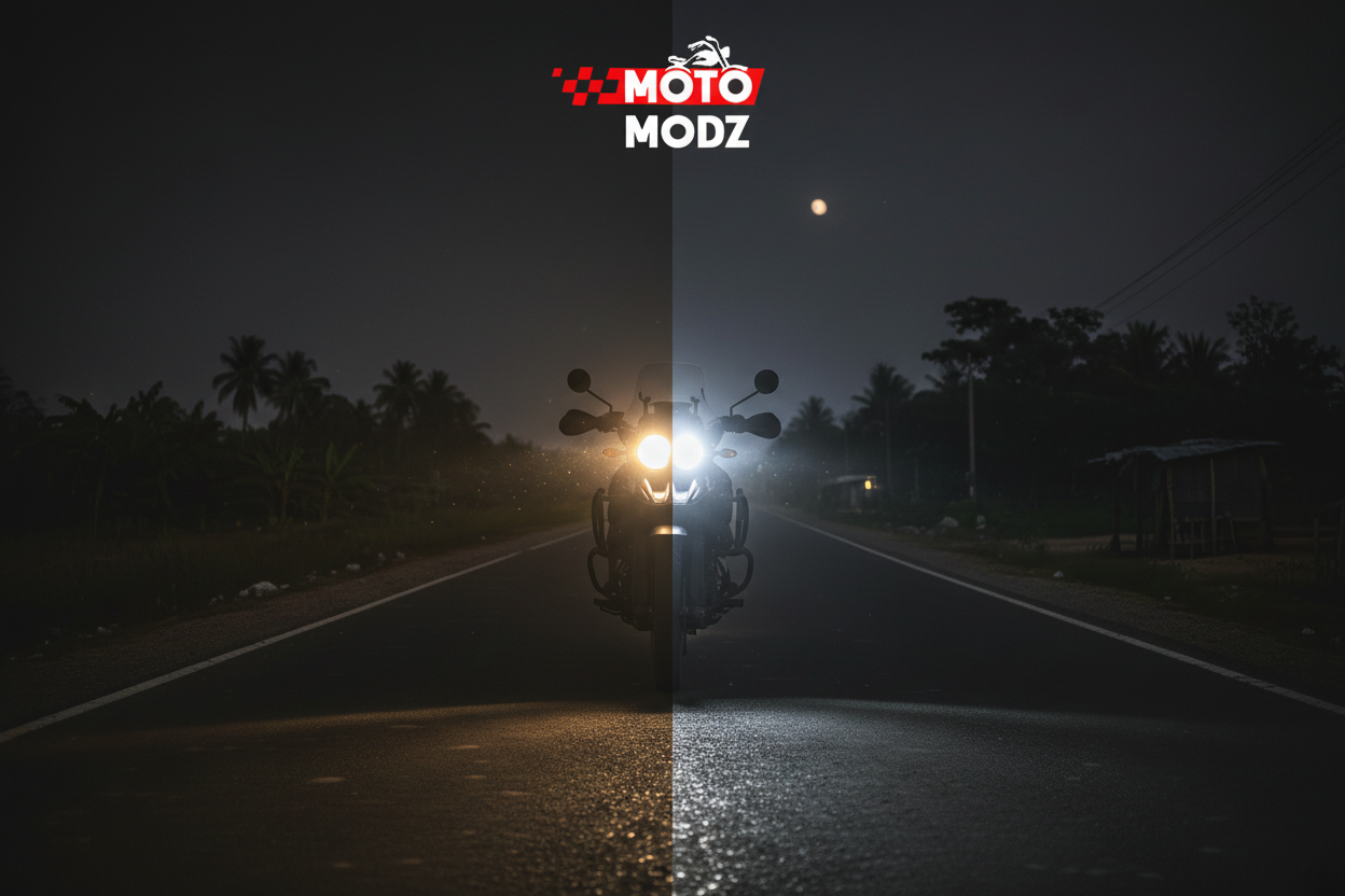 LED Headlight vs Halogen for Bikes