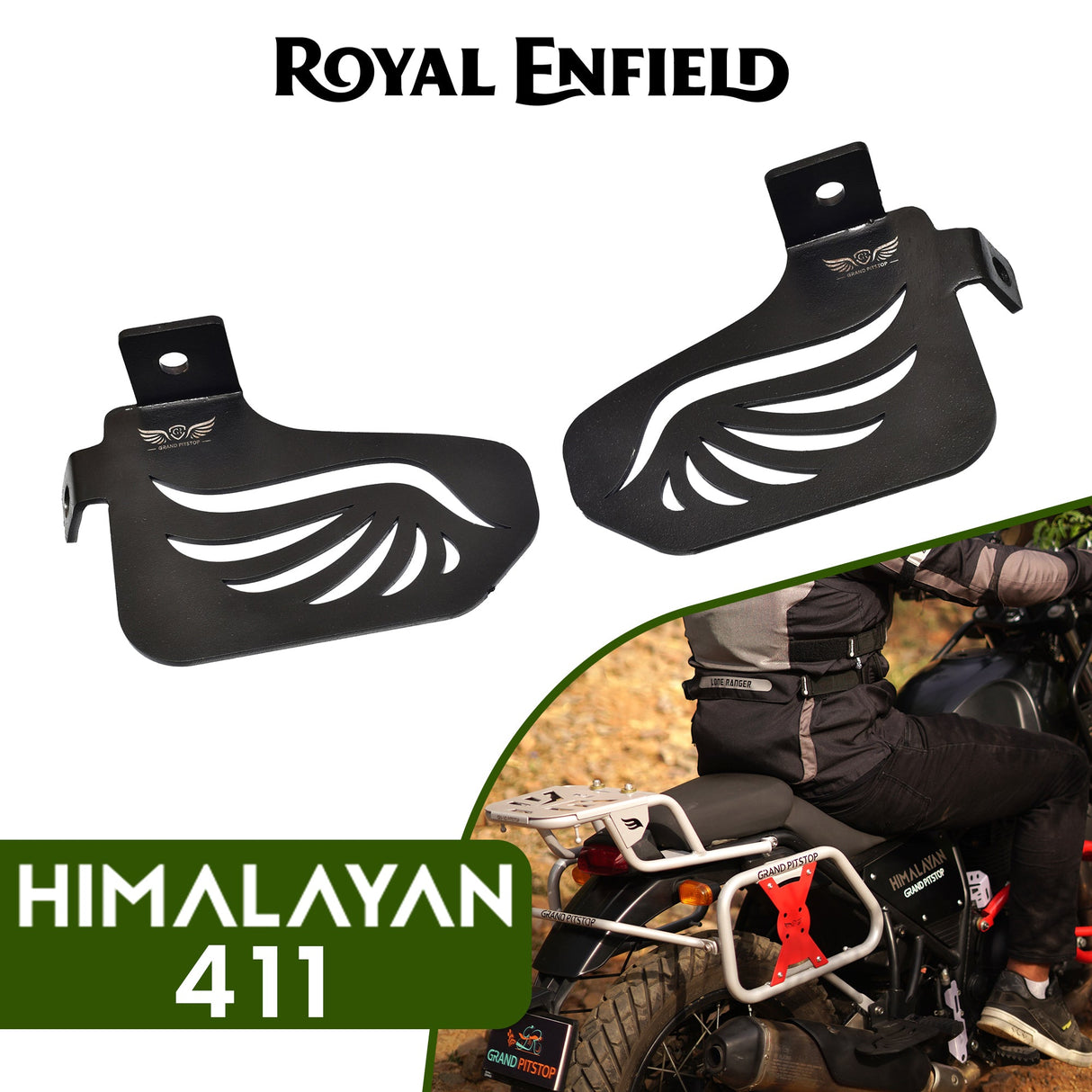Pillion Footrest-Pair For Royal Enfield Himalayan - BS6 Model (2020-2021) - Black
