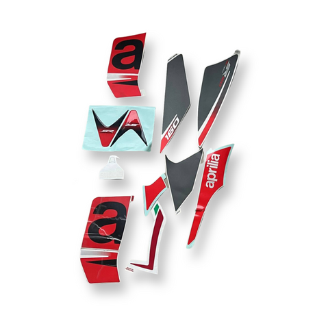 Aprilia SR 160 complete sticker decals kit red grey graphics body wrap scooter