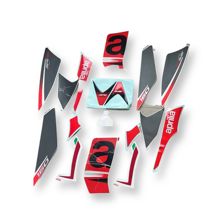 Aprilia SR 160 complete sticker decals kit red grey graphics body wrap scooter