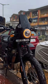LIU HJG projector headlight 7 inches premium ( type 2) with 62 watt power compatible for Royal Enfield , harley davidson , mahindra thar , gypsy - 1 year warranty