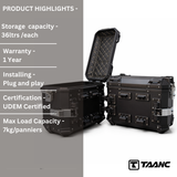 TAANC Nomad Twin Panniers – Stealth Black | 36L Aluminium Side Boxes for All Motorcycles