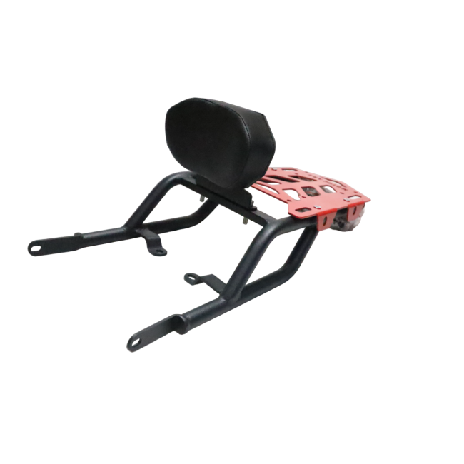 CNC CARRIER WITH PLATE AND BACKREST FOR HIMALAYAN - RED – Moto Modz