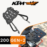 Extended Top Rack with Plate for KTM DUKE 200 Gen 2 - Black