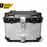 TAANC Nomad Atlas Top Box – Aero Silver | 45L Aluminium MC Motorcycle Touring Storage Box