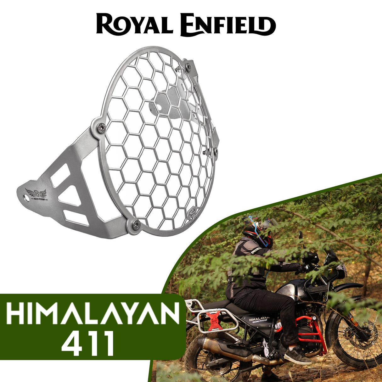 Headlight Grill For Royal Enfield Himalayan - BS4-BS6 Model (2019-2021) - Silver