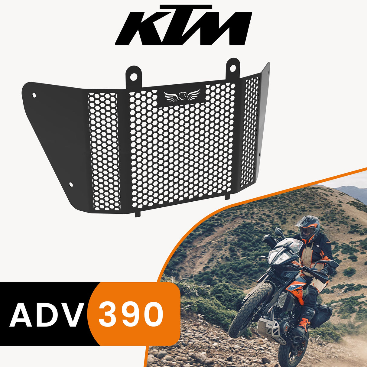 RADIATOR GRILL - Black for KTM - ADV 390