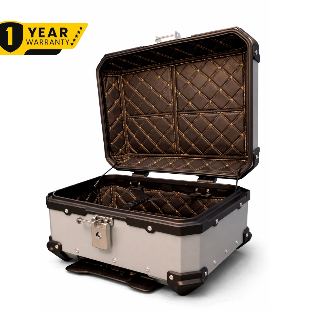 TAANC Urban Swift Top Box – Aero Silver | 22L Compact Motorcycle Storage Box for Daily Use