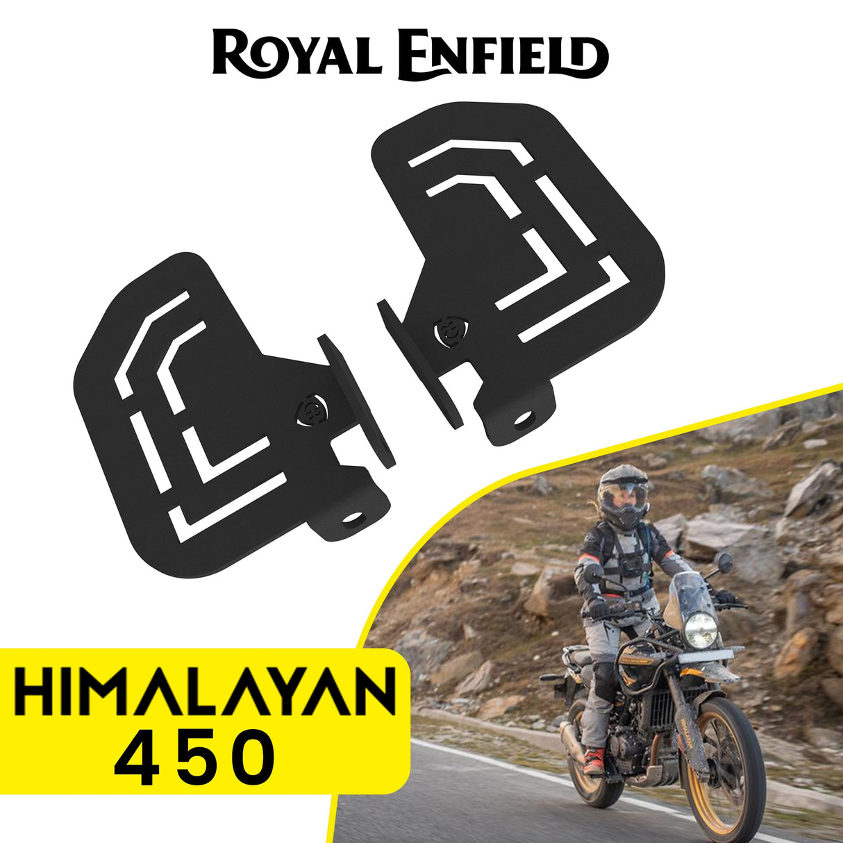 Pillion Footrest for Royal Enfield Himalayan 450 - Black-Pair