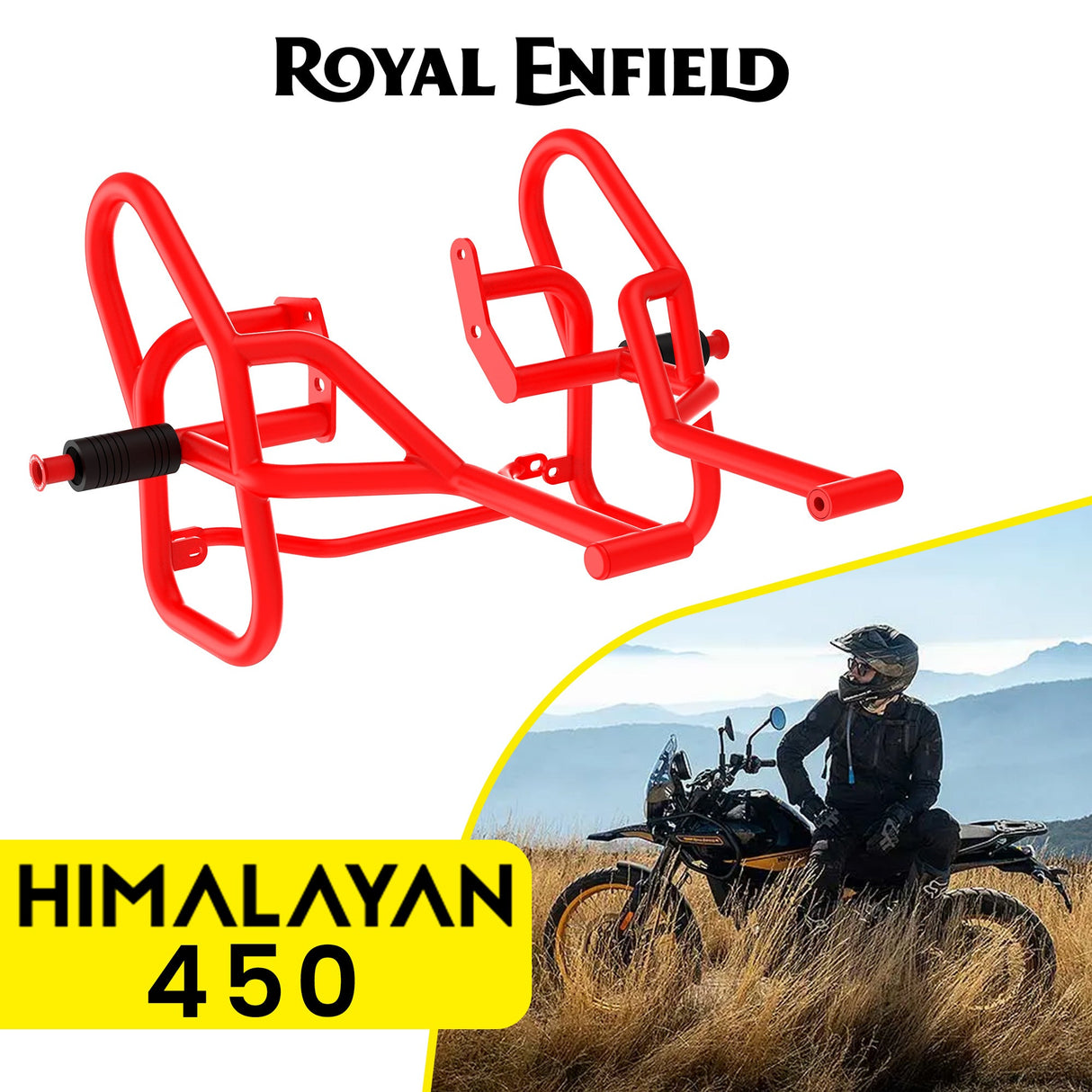 CRASH GUARD (PAIR) for Royal Enfield Himalayan 450 - Red
