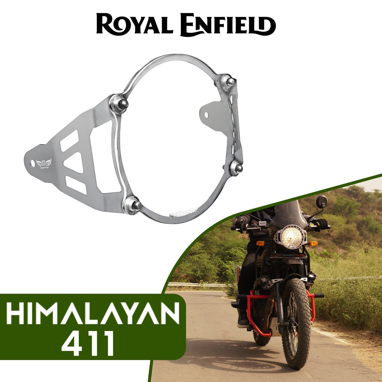 Headlight Guard For Royal Enfield Himalayan - BS4-BS6 Model (2019-2021) - Silver