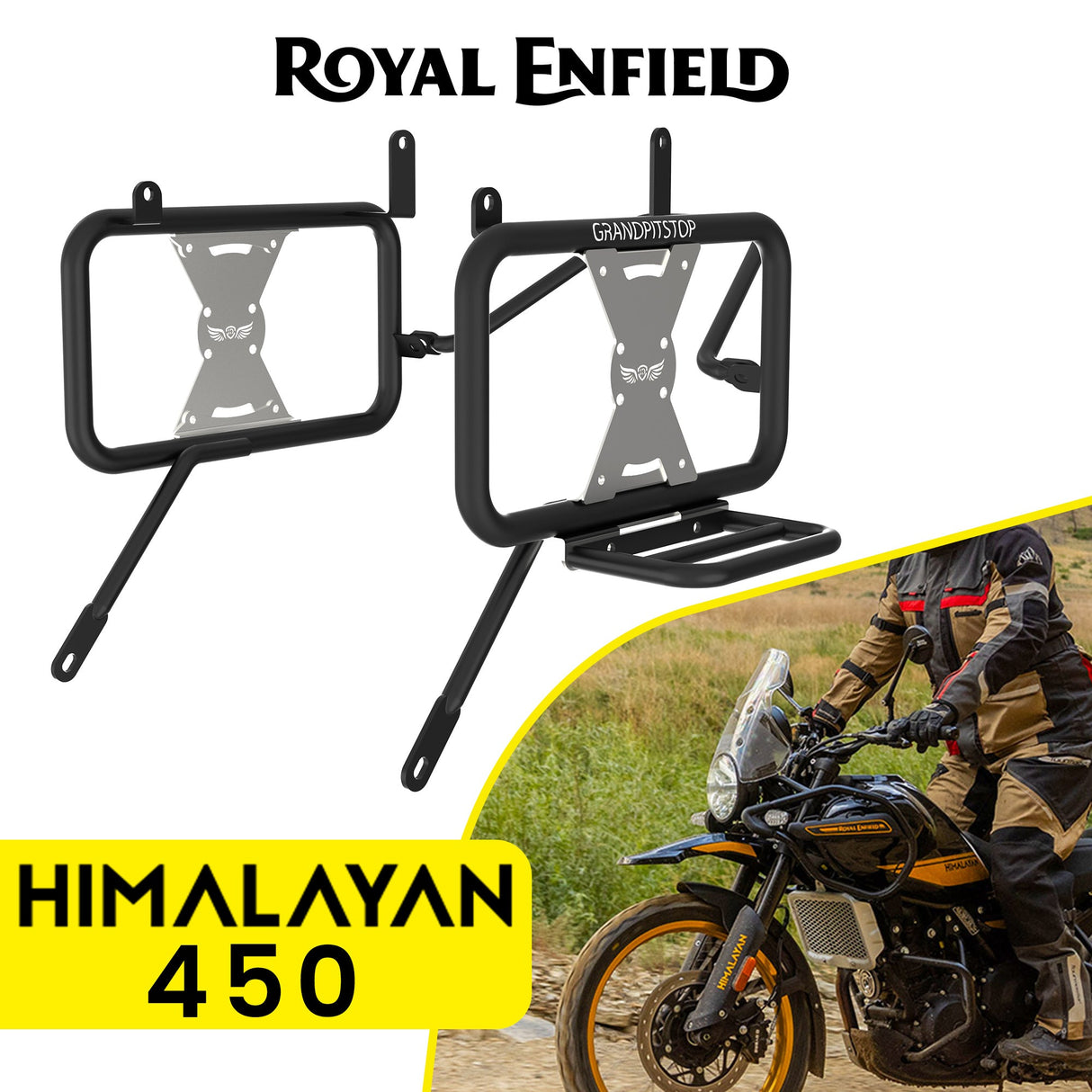 Saddle Stay for Royal Enfield Himalayan 450 - Black/Silver