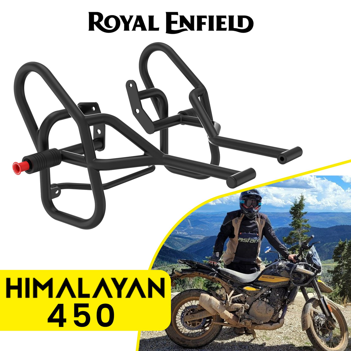 CRASH GUARD (PAIR) for Royal Enfield Himalayan 450 - Black