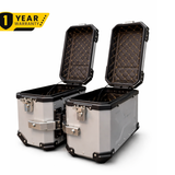TAANC Nomad Twin Panniers – Aero Silver | 36L Aluminium Side Boxes for All Motorcycles
