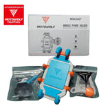 MOTOWOLF MDL2827 | SHOCK ABSORBING | ANTI VIBRATE | MOBILE PHONE HOLDER | W/O CHARGER - BLUE