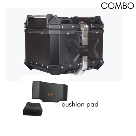 TOP BOX ( CASE) 45LTRS BLACK PREMIUM  BY JB RACING - UNIVERSAL