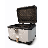 TAANC Nomad Atlas Top Box – Aero Silver | 45L Aluminium MC Motorcycle Touring Storage Box