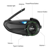 EJEAS Q8_Motorcycle Mesh Intercom, 6 Riders Group Talking at The Same Time - 1 year warranty
