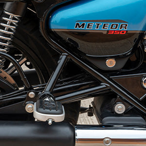 Footpegs For Royal Enfield Meteor 350, meteor 650, hunter 350, shotgun 650 Classic Reborn From Sep 2021 onwards models - silver deluxe