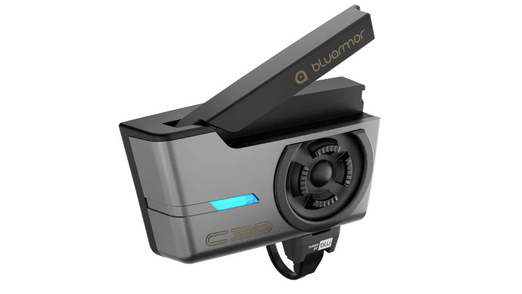 BluArmor C30 Mesh Intercom Bluetooth communication System | Compatible for all helmets | 1 YEAR WARRANTY