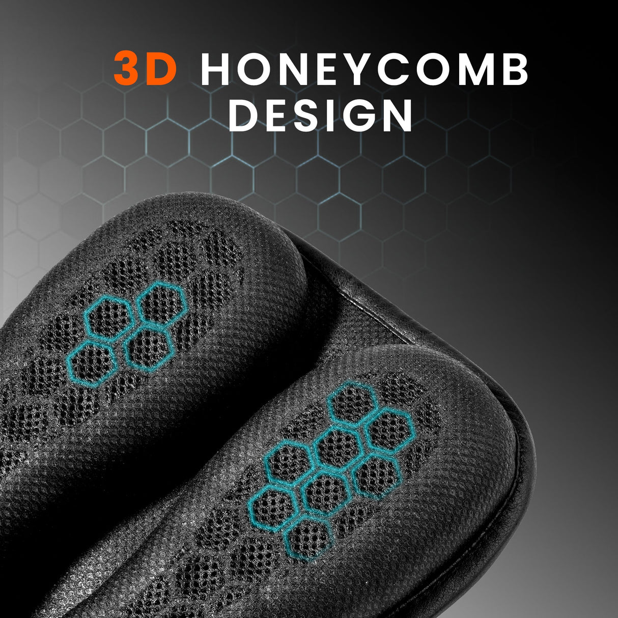 Motorcycle Honeycomb Gel Seat Cushion - Universal Fit & Breathable Design - Pillion