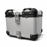 TAANC Urban Arc Top Box – Aero Silver | 45L Aluminium Motorcycle Storage Box with Rounded Design