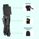 SIMTAC AUXILIARY LIGHTS DUAL COLOR WIRING HARNESS KIT | FOR BIKE &amp; CARS | FLH-2W ( WITHOUT FLASHING )