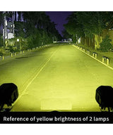 HJG 4 LED Square auxiliary lights Cover - Yellow ( pair )