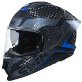 SMK Titan Carbon | Nero Carbon Black Blue Grey  | (GL256) Helmet