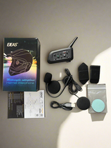 EJEAS V6 Pro + Helmet Intercom Communication System V6 Motorcycle Bluetooth On Ear Headphones Connect Up to 6 Riders 1200M V6 Pro(1 Pack) - 1 YEAR WARRANTY