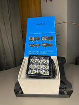 LIU HJG 9 LED Bezel Less Square yellow/white heavy duty auxiliary lights (pack of 2)