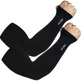 Lets Slim Cooling Arm Sleeves (Unisex) UV Sun Protection in black Colour UPF 50 Arm Cover