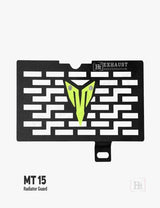 MT 15 Radiator guard with neon color YAMAHA MT logo – RD 907 / Ht exhaust