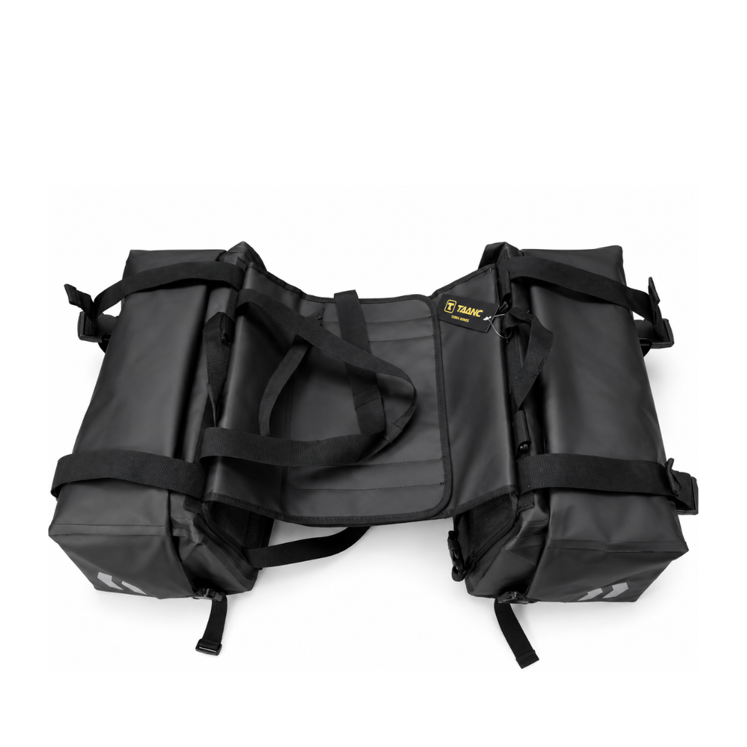 TAANC Terra Series Waterproof Motorcycle Saddle Bags 30L x 2 – Adventure Touring Side Luggage Bags – Black