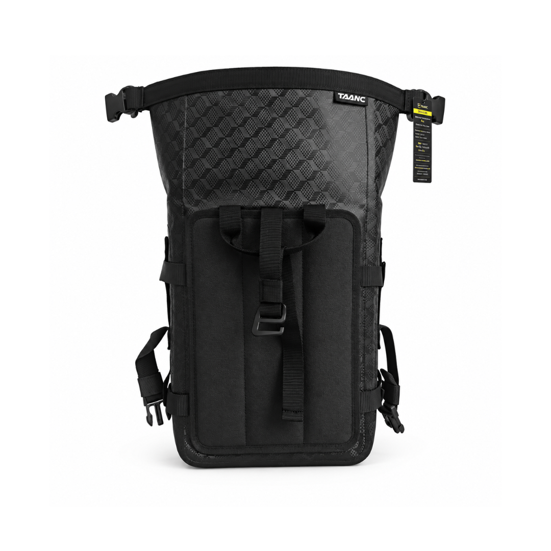 TAANC Terra Series Multi Use Adventure Bag 8L – Waterproof Motorcycle Crash Bar / Tail / Rear Rack Bag Carbon Black