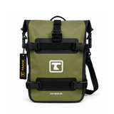 TAANC Terra Series Multi Use Adventure Bag 8L – Waterproof Motorcycle Crash Bar / Tail / Rear Rack Bag Green Black
