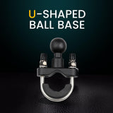4-Sided Grip Mobile Holder with Anti Theft Handlebar Mount