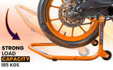 Dismantable Standard Rear Paddock Stand without Skate Wheels - Orange - (Bike Wt upto: 185 kgs)