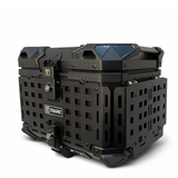 TAANC Nomad Forge Folding Top Box – Stealth Black | 45L Aluminium Adventure WP Motorcycle Storage Box