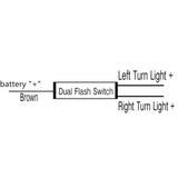 Motorcycle Handlebar Double Control ON/OFF Switch for Headlight, Fog Light, Horn, Hazard Control - Motorcycle DC 12V 7/8" 22mm