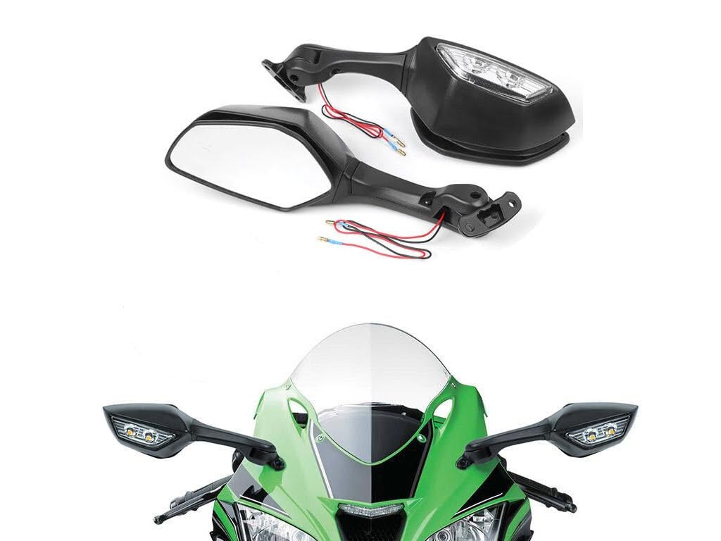 Adjustable led mirrors for kawasaki ninja /zx10r , zx1000r - TURN